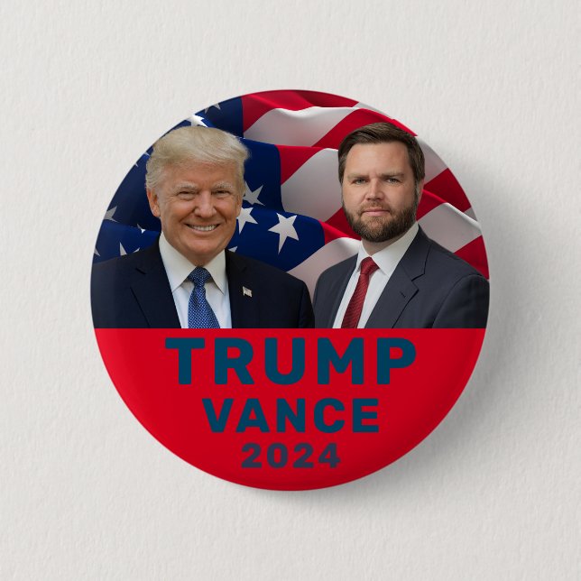 Bóton Redondo 5.08cm Trump Vance  (Frente)