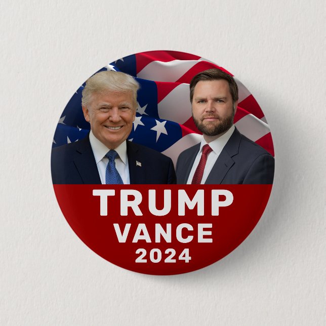 Bóton Redondo 5.08cm Trump Vance 2024 (Frente)