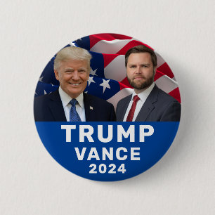 Bóton Redondo 5.08cm Trump Vance 2024