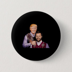 Bóton Redondo 5.08cm Trump Vance 2024 Irmãos Funny Parody Trump J D V