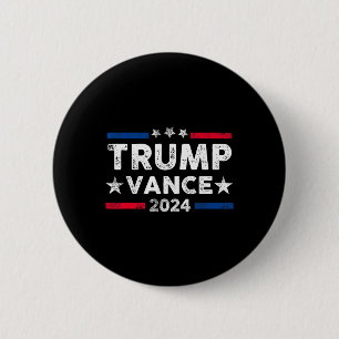Bóton Redondo 5.08cm Trump Vance 2024 Presidente Trump Apoiador Re-elec