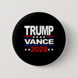 Bóton Redondo 5.08cm Trump Vance 2028 Presidente Republicano de Terceir