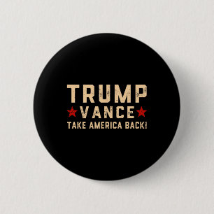 Bóton Redondo 5.08cm Trump Vance (frente e por Byck) Vai Precisar de um