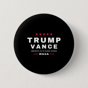 Bóton Redondo 5.08cm Trump Vance Nós Ganhamos Dia de Inauguração 47º Pr