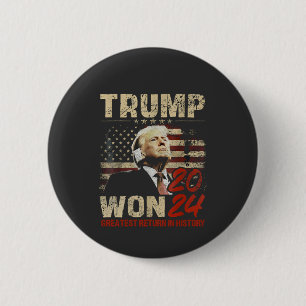 Bóton Redondo 5.08cm Trump venceu 2024 maior retorno na história