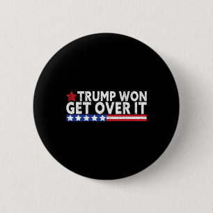Bóton Redondo 5.08cm Trump Venceu Supere Isso 2025 Bandeira EUA