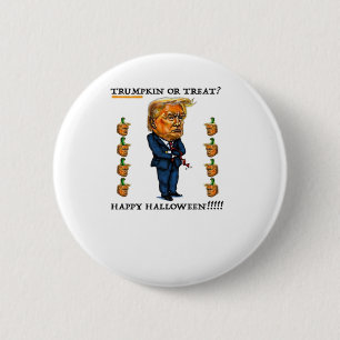 Bóton Redondo 5.08cm Trumpkin Ou Tratar Clássico
