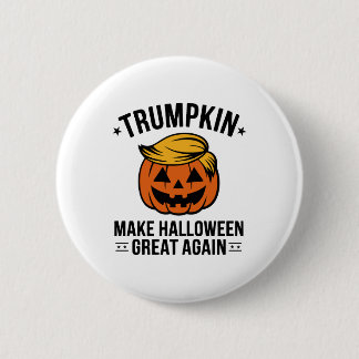 Bóton Redondo 5.08cm Trumpkin, presente de Trump Halloween, Trumpkin