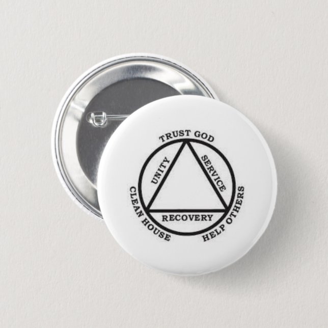 Bóton Redondo 5.08cm Trust God, Clean House, Help Others (Badge) (Frente & Verso)