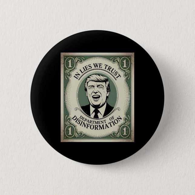 Bóton Redondo 5.08cm “trust Nobody” - Trump Nknote Parody 2  (Frente)