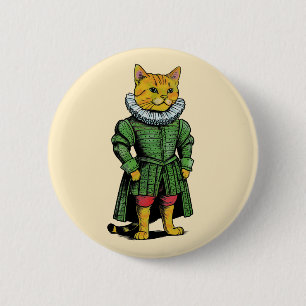 Bóton Redondo 5.08cm Tudor Cat King Mouser Histórico Buff