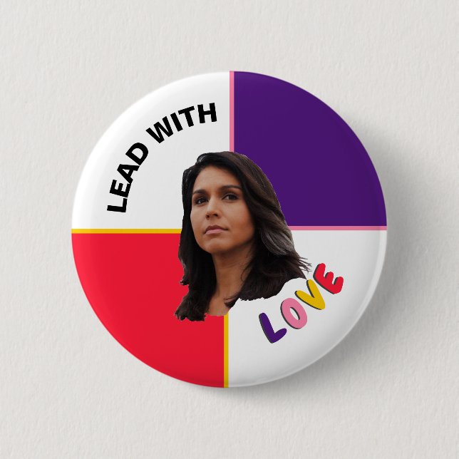Bóton Redondo 5.08cm Tulsi Gabbard 2020 (Frente)