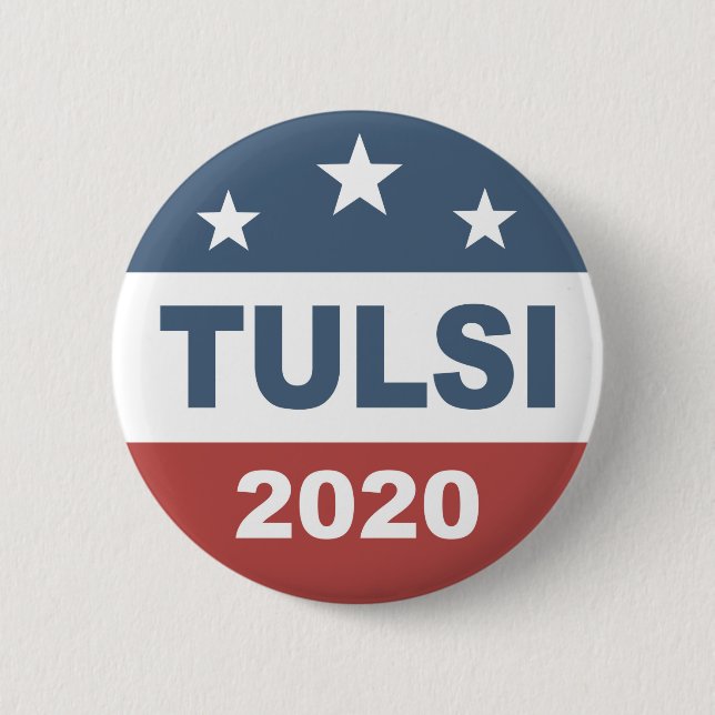 Bóton Redondo 5.08cm Tulsi Gabbard 2020 para o presidente (Frente)