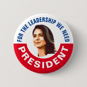 Bóton Redondo 5.08cm Tulsi Gabbard para o presidente