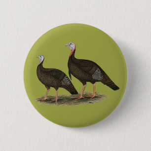 Bóton Redondo 5.08cm Turkeys East Wild Pair