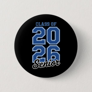 Bóton Redondo 5.08cm Turma De 2026 Graduado Azul Sênior Graduação