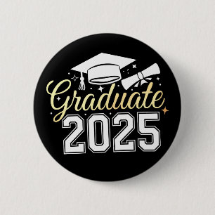 Bóton Redondo 5.08cm Turma de Graduados de 2025 Graduado