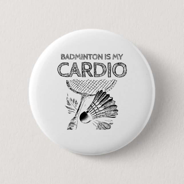 Bóton Redondo 5.08cm Turtle Badminton Player Shuttle Racket 1 (Frente)