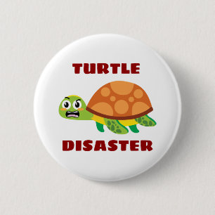 Bóton Redondo 5.08cm Turtle Disaster Turtle