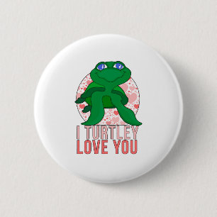 Bóton Redondo 5.08cm Turtley Te Amo