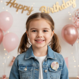 Bóton Redondo 5.08cm Tutu Ballerina Ballet Dancer Girl 5th Birthday