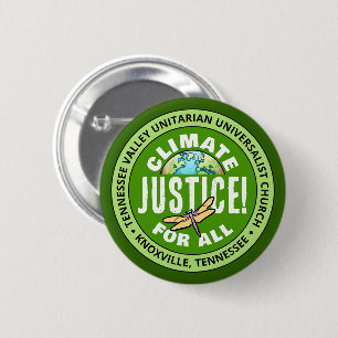 Bóton Redondo 5.08cm TVUUC Climate Justice! Para Todos