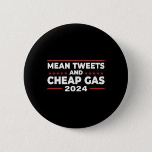 Bóton Redondo 5.08cm Tweets E Gás Barato Donald Trump Eleito 2024