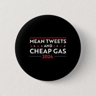Bóton Redondo 5.08cm Tweets E Gás Barato Engraçado 2024 Pro Trump Men M