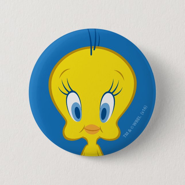 Bóton Redondo 5.08cm TWEETY™ | Pássaro Pequeno Inocente (Frente)