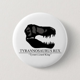 Bóton Redondo 5.08cm Tyrannosaurus Rex Skull