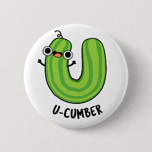 Bóton Redondo 5.08cm U-cumber Engraçado Pepino Pun