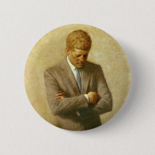 Bóton Redondo 5.08cm U.S. Presidente John F. Kennedy por Aaron Shikler