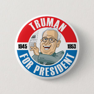 Bóton Redondo 5.08cm U.S. Presidentes Campanha Botão: #33 Harry Truman