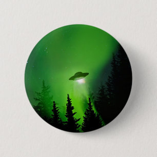 Bóton Redondo 5.08cm UFO com aurora boreal