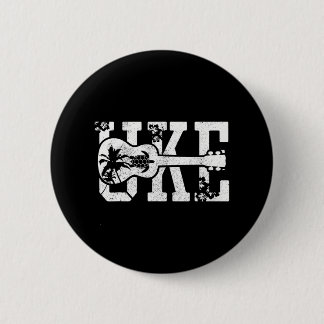 Bóton Redondo 5.08cm Ukulele - UKE Hawaiai Beach Surfer Sea Turtle