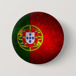 Bóton Redondo 5.08cm Um bandeira de Portugal