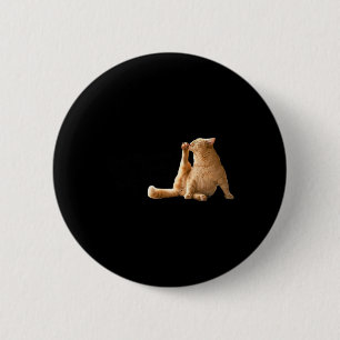 Bóton Redondo 5.08cm Um Gato Engraçado De Cly Mindful