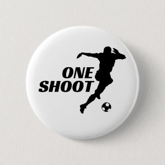 Bóton Redondo 5.08cm Um Pino de Botão de Silhueta de Futebol de Um Chut