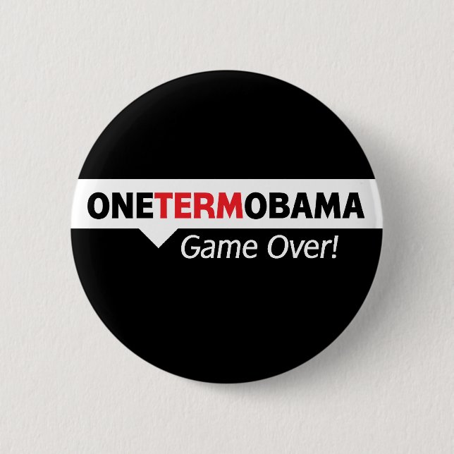 Bóton Redondo 5.08cm Um termo Obama - jogo sobre (Frente)