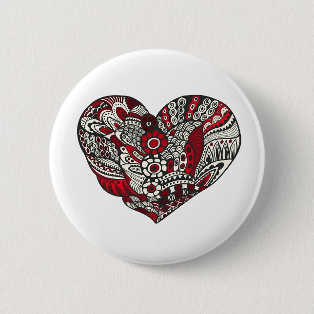 Bóton Redondo 5.08cm Um toque de vermelho (Frente)