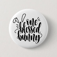 Uma Bênção Da Páscoa De Bunny | Botão Pino