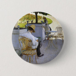 Bóton Redondo 5.08cm Uma fuga literária: leitores em um pino laranja