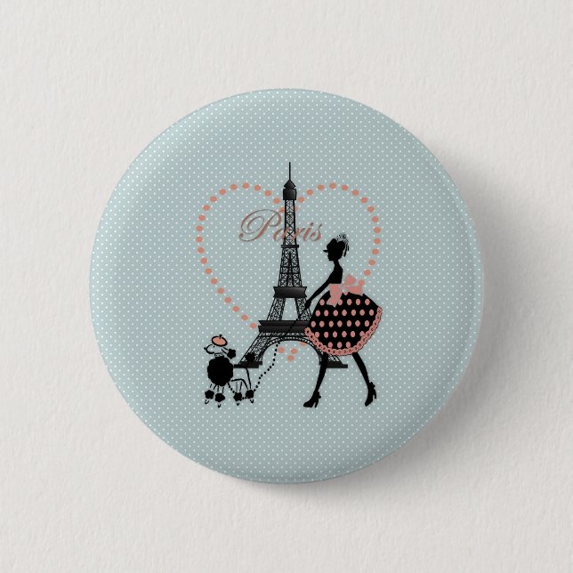 Bóton Redondo 5.08cm Uma linda moça romântica que caminhava (Frente)