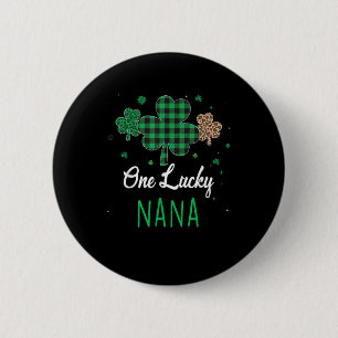 Bóton Redondo 5.08cm Uma Lucky Nana Leopard Xadrez Shamrock Da Patrick