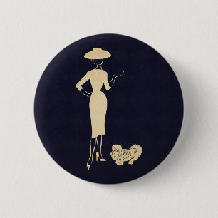 Bóton Redondo 5.08cm Uma nova imagem da moda dos anos 50