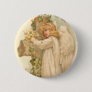 Bóton Redondo 5.08cm Uma Páscoa de Anjo Páscoa Alegre