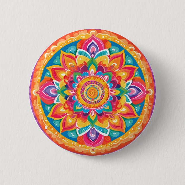 Bóton Redondo 5.08cm Un simple mandala (Frente)