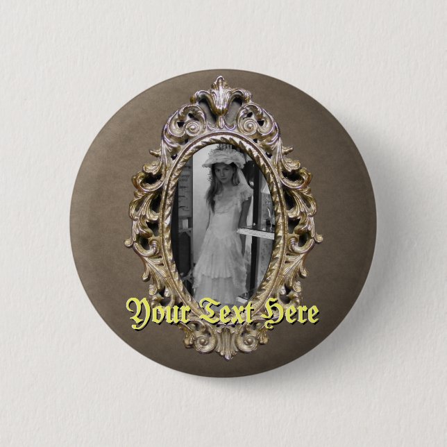 Bóton Redondo 5.08cm Único botão elegante do quadro (Frente)