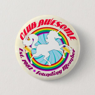 Bóton Redondo 5.08cm Unicorn 1982 - Club Awesmys