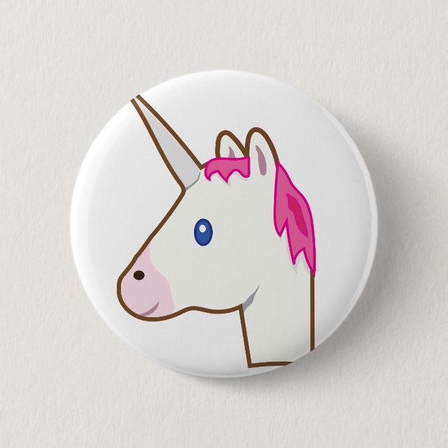 Bóton Redondo 5.08cm Unicorn emoji (Frente)